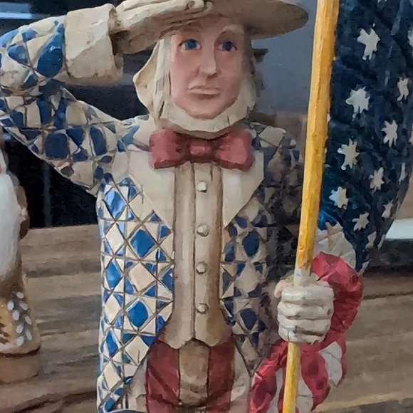 Disney Jim Shore Patriotic Uncle Sam and Mouse Cake Topper - Picture 6 of 6